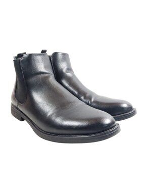 Nick Graham Mens Size 12 Black Chelsea Boots Black Faux Leather